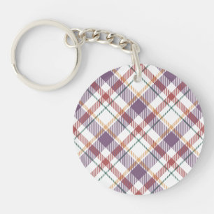 Classic Plaid Pattern Key Ring