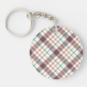 Classic Plaid Pattern Key Ring