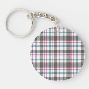 Classic Plaid Pattern Key Ring