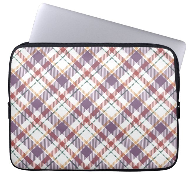 Classic Plaid Pattern Laptop Sleeve (Front)