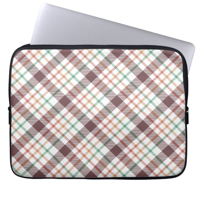 Classic Plaid Pattern Laptop Sleeve (Front)