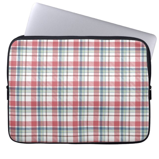 Classic Plaid Pattern Laptop Sleeve (Front)