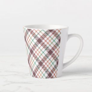 Classic Plaid Pattern Latte Mug
