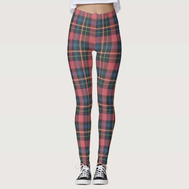Classic Plaid Pattern Leggings (Front)