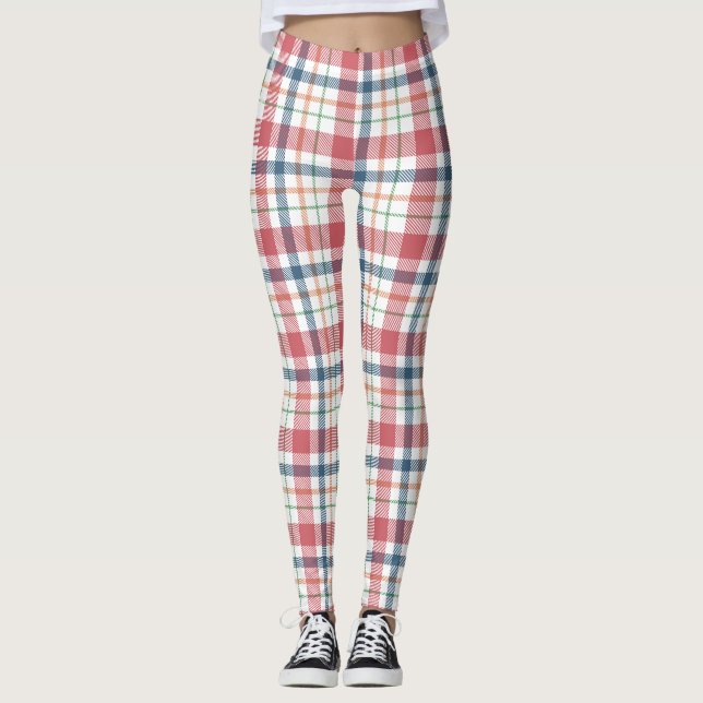 Classic Plaid Pattern Leggings (Front)