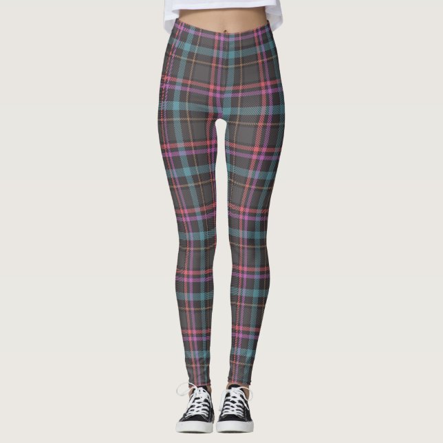 Classic Plaid Pattern Leggings (Front)