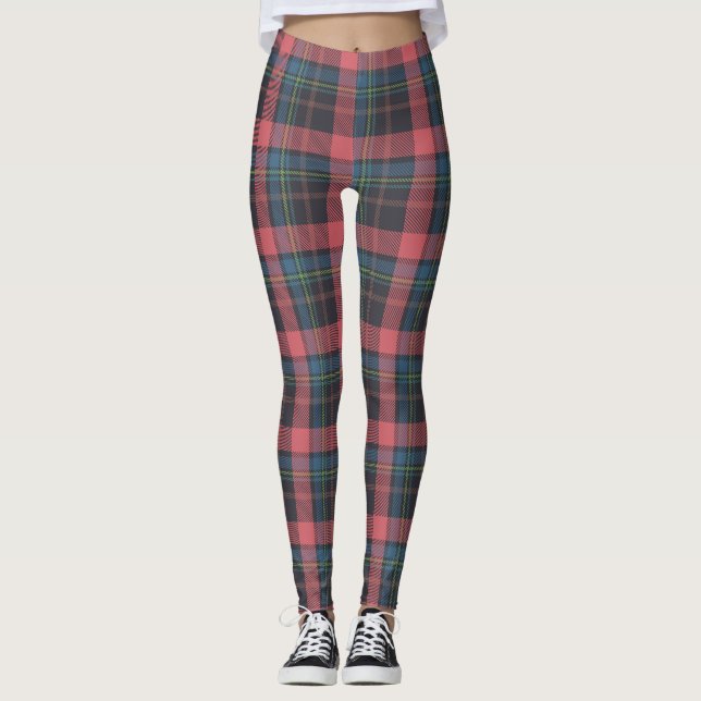 Classic Plaid Pattern Leggings (Front)