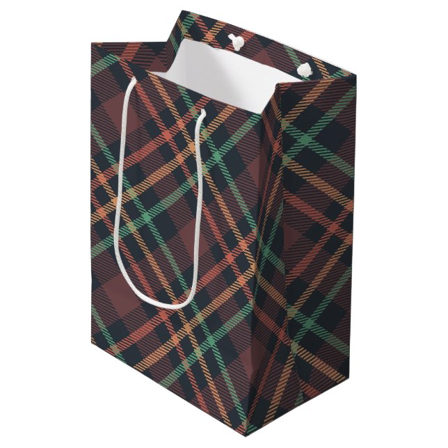 Classic Plaid Pattern Medium Gift Bag (Front Angled)