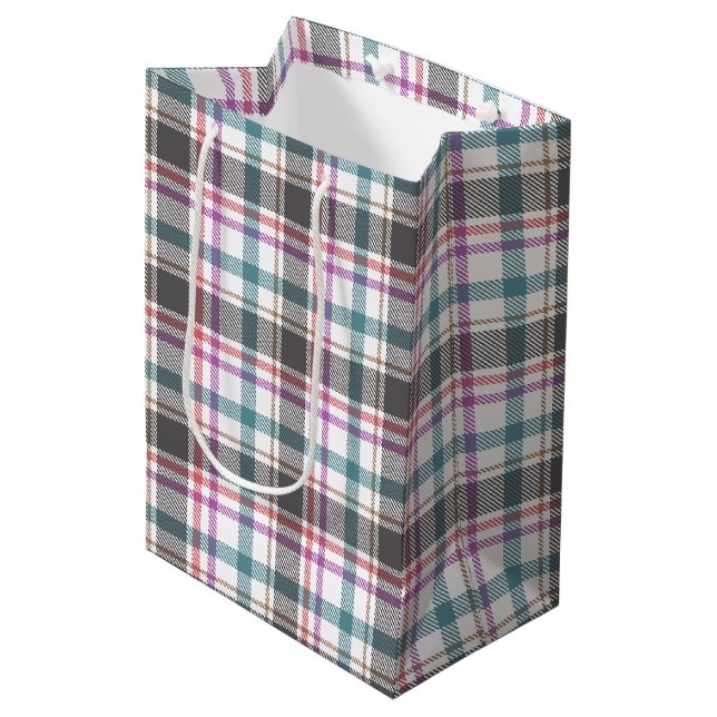 Classic Plaid Pattern Medium Gift Bag (Front Angled)
