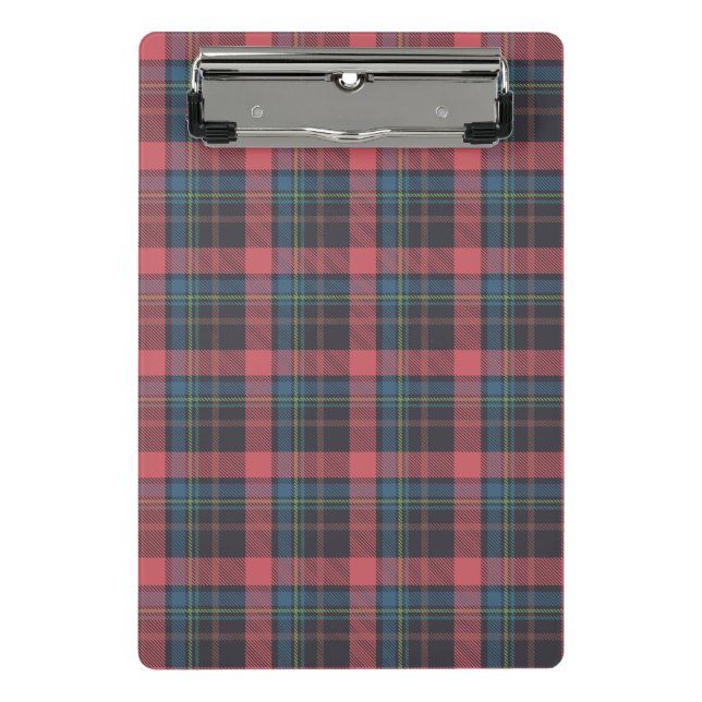 Classic Plaid Pattern Mini Clipboard (Front)