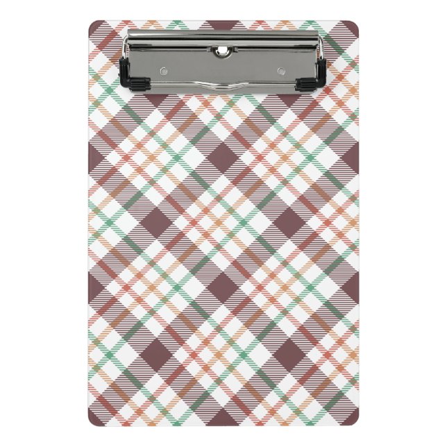 Classic Plaid Pattern Mini Clipboard (Front)