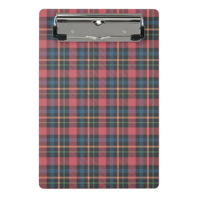 Classic Plaid Pattern Mini Clipboard (Front)