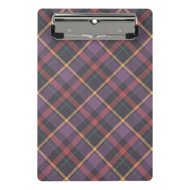 Classic Plaid Pattern Mini Clipboard (Front)