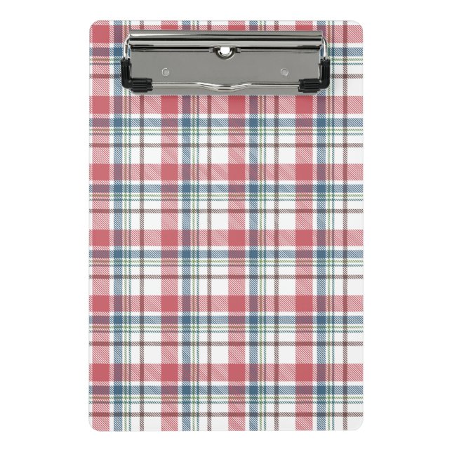 Classic Plaid Pattern Mini Clipboard (Front)