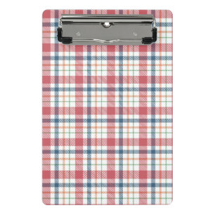Classic Plaid Pattern Mini Clipboard