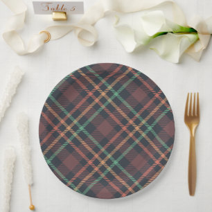 Classic Plaid Pattern Paper Plate