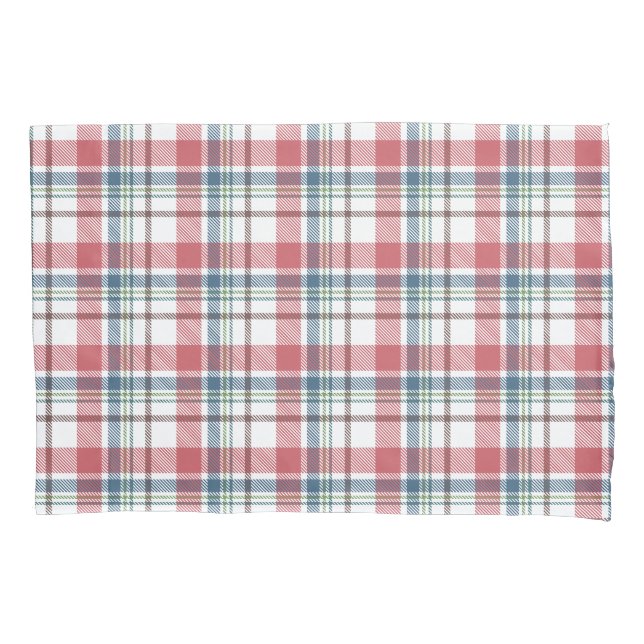 Classic Plaid Pattern Pillowcase (Front-Left)