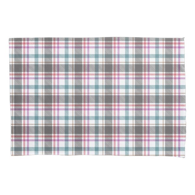 Classic Plaid Pattern Pillowcase (Front-Left)
