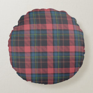 Classic Plaid Pattern Round Cushion