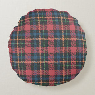 Classic Plaid Pattern Round Cushion