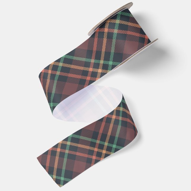 Classic Plaid Pattern Satin Ribbon (Front+Back)