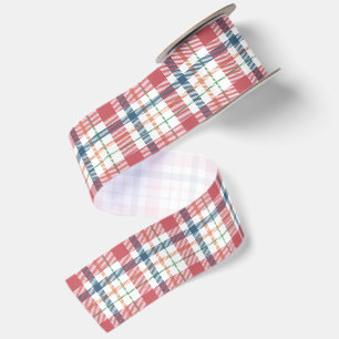 Classic Plaid Pattern Satin Ribbon