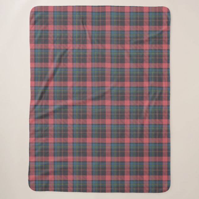Classic Plaid Pattern Sherpa Blanket (Front)