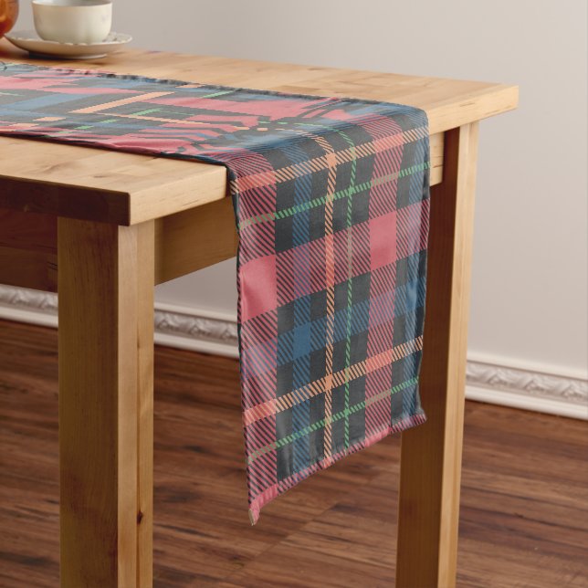 Classic Plaid Pattern Short Table Runner (In Situ)