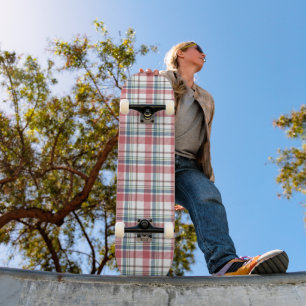 Classic Plaid Pattern Skateboard