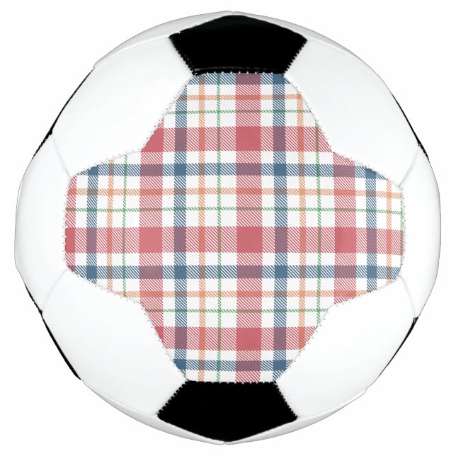 Classic Plaid Pattern Soccer Ball (Front)