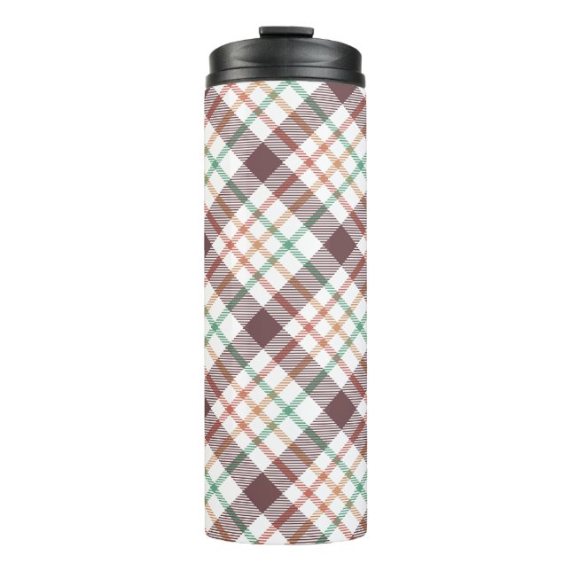 Classic Plaid Pattern Thermal Tumbler (Front)