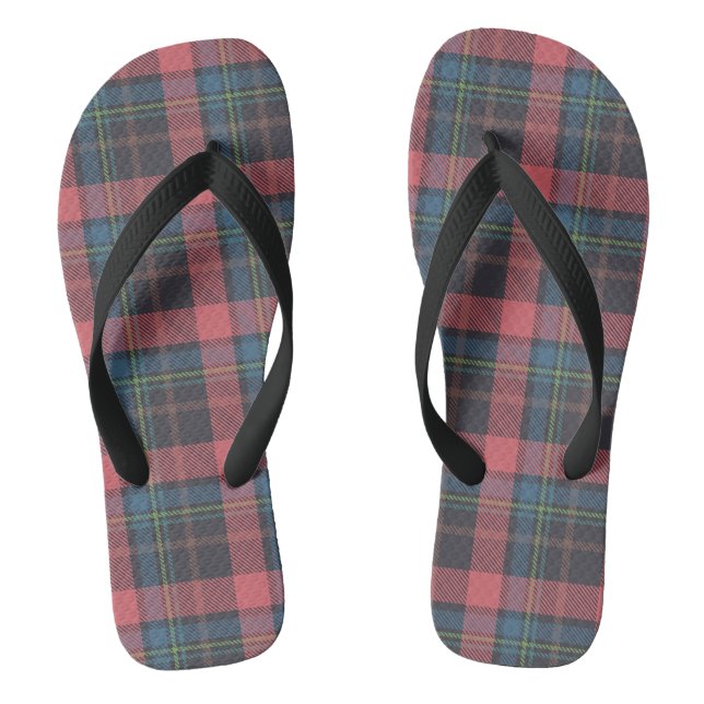 Classic Plaid Pattern Thongs (Footbed)