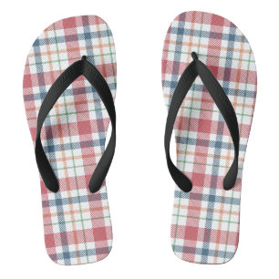 Classic Plaid Pattern Thongs