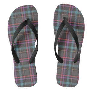 Classic Plaid Pattern Thongs