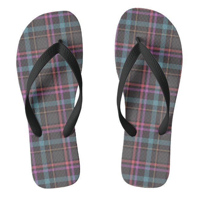 Classic Plaid Pattern Thongs (Footbed)