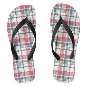 Classic Plaid Pattern Thongs