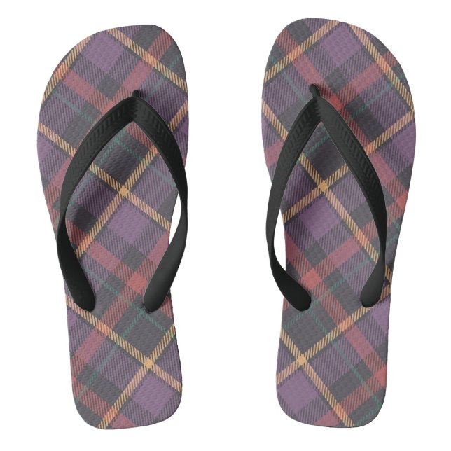 Classic Plaid Pattern Thongs (Footbed)