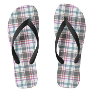 Classic Plaid Pattern Thongs