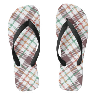 Classic Plaid Pattern Thongs