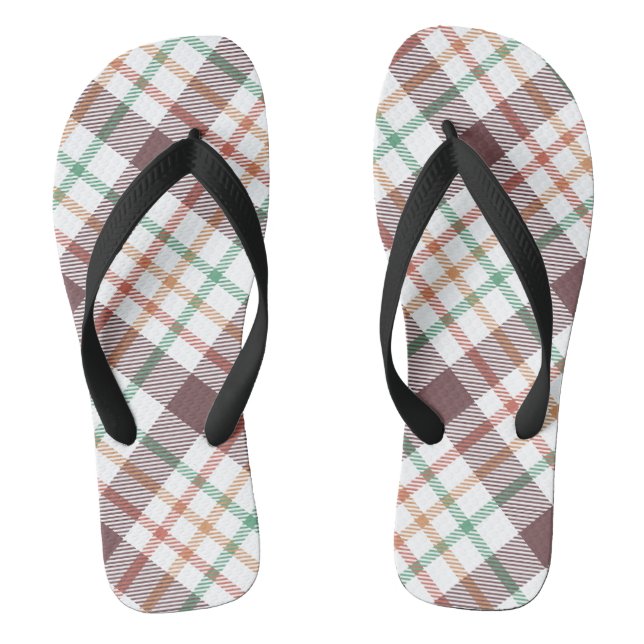 Classic Plaid Pattern Thongs (Footbed)
