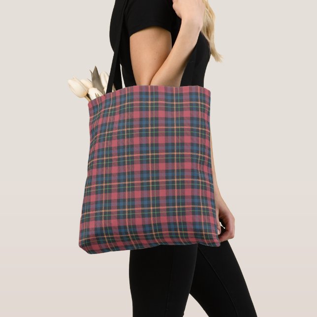 Classic Plaid Pattern Tote Bag (Close Up)