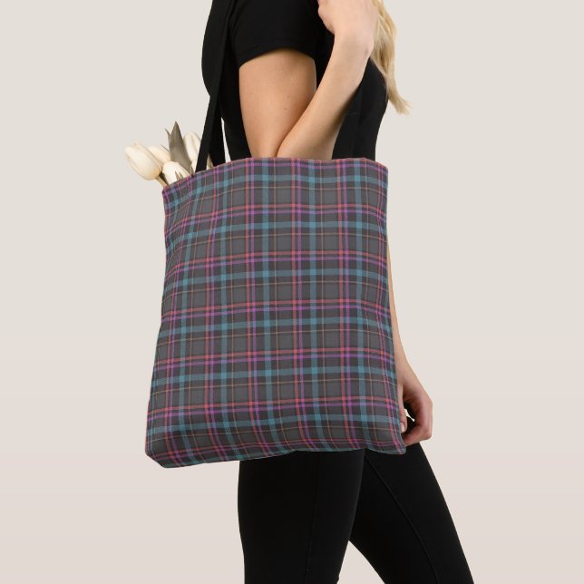 Classic Plaid Pattern Tote Bag (Close Up)