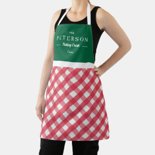 Classic Plaid Personalised Matching Family Apron
