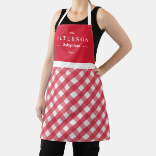Classic Plaid Personalised Matching Family Apron