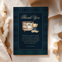 Classic Plaid Polo Teddy Bear Baby Shower