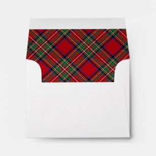 Classic Plaid Red Green Christmas Stewart Tartan Envelope