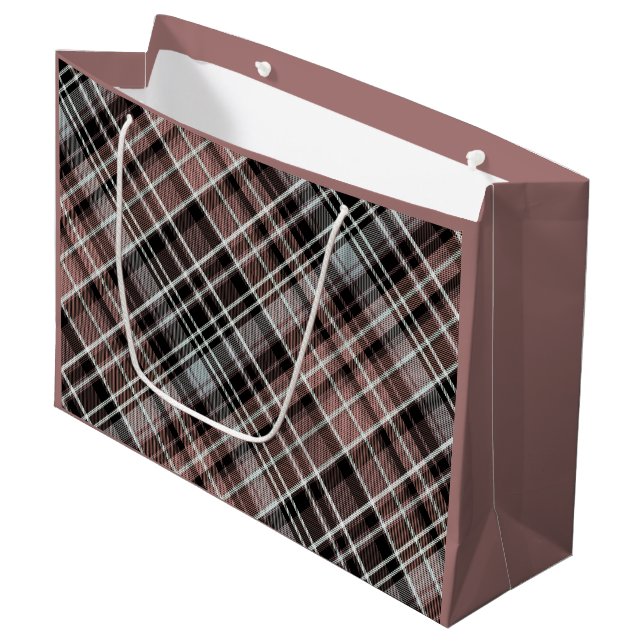 Classic Plaid Tartan Large Gift Bag (Front Angled)