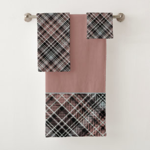 Classic Plaid Tartan Napkins Bath Towel Set