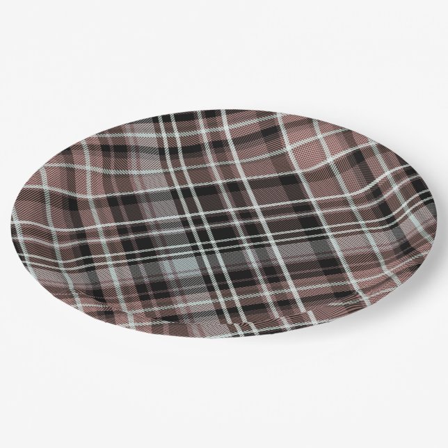 Classic Plaid Tartan  Paper Plate (Angled)