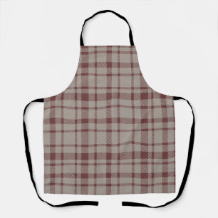 Classic Plaid Tartan Pattern-Brown & Taupe Apron